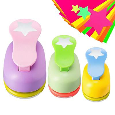 3 Piezas Punzón Estrella DIY Punzones de Repujado Máquina de Scrapbooking Cortador Perforador de Agujeros para Cortar Papel