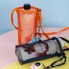 Mesh Water Cup Bag With Retractable Strap Cup Accessories Water Bottle Cover Umbrella Storage Visible Bag Outdoor Camping