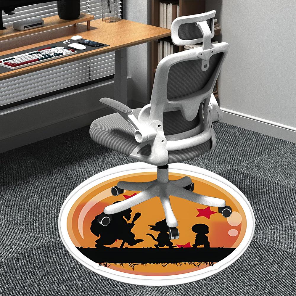 

1pc Dragon Ball Z Characters Office Round Area Rug, Indoor Mat Suitable For Office,Bedroom Living Room Home Decor, Room Deco a0926167 80cm by 80cm