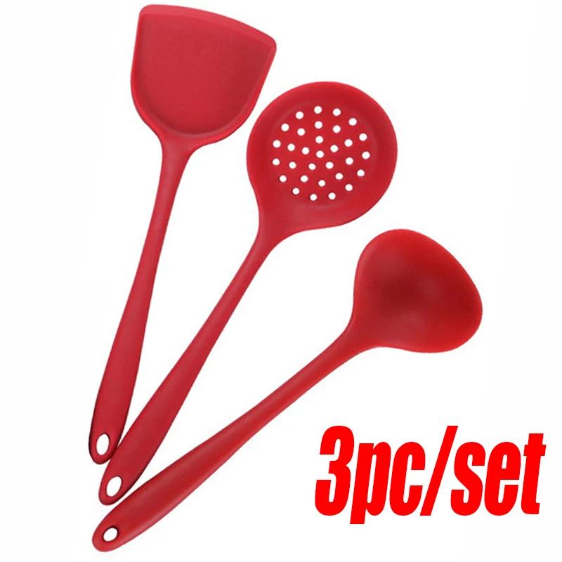 3PCS Kitchen Utensils Set Cooking Utensils Set Silicone Kitchen Tools Gadgets Spatula Set Non-stick Cookware Kitchen Tools