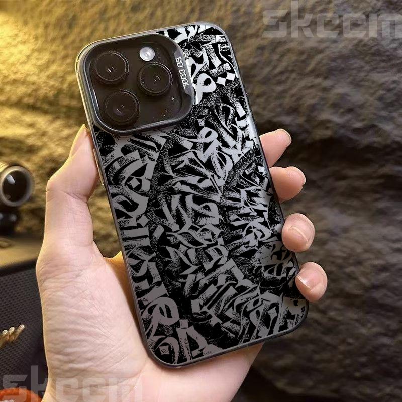 Retro Circular Totem Design Phone Case for iPhone 17 16 15 14 13 12 11 Pro Max XS X XR 8 7 Plus 16E Shockproof Matte Hard Cover