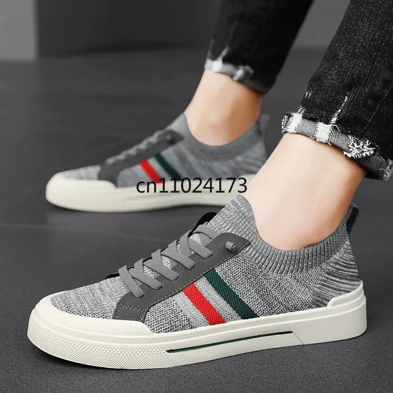 2026 Breathable Men's Shoes Mesh Board Shoes Soft Soled Casual Sports Shoes Youth Trend Sneakers Slip-on Canvas Shoe