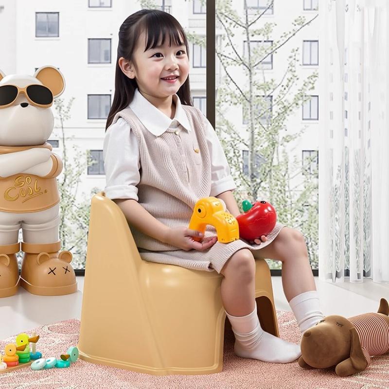 Thick Plastic Children's Cookie Stool, Home Shoe Bench, Non-Slip Bathroom Stool, Cartoon Low Stool for Kids' Room or Bathroom