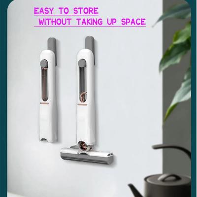 One Handed Mini Mop Mini Sponge Mop Portable Lazy Absorbent Mop Replaceable Sponge Tip for Tabletop Cleaning Sponge Wiping