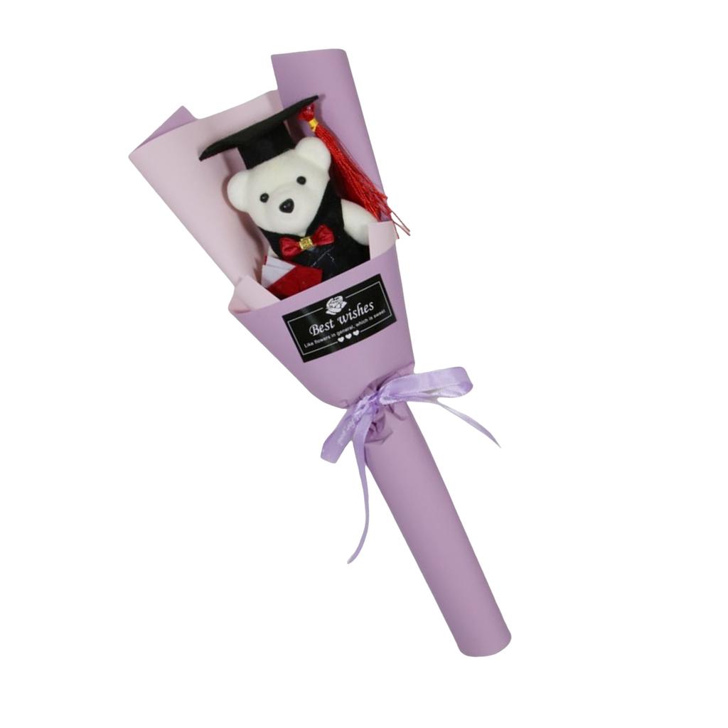 Kytice medvídků k promoci pro absolventy, studenty, učitele, kreslené kytice medvídků-lékařů k promoci, ke dni návratu do školy