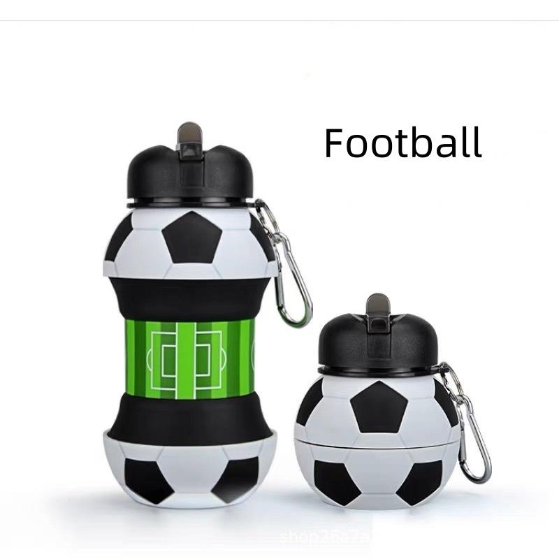 Bouteille d'eau pliante Tasses de camping Mug Sports de plein air Basket-ball Football Tennis Golf École Étanche Portable Bouteille d'eau pour enfants
