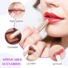 2pcs Silicone Lip Applicator with Cover, Round Head Silicone Lip Brush, Portable Makeup Applicator for Lip Balm Lip Glaze Lipstick Noseshadow