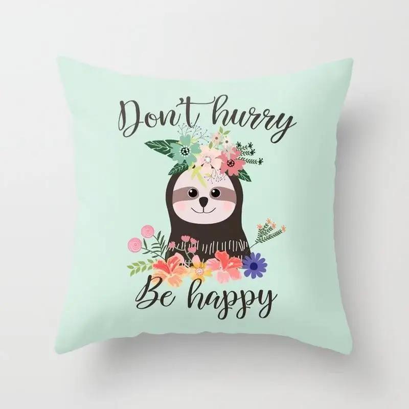 Home Decor Fashion Simple Pillowcase Mint Green  Chair Sofa Car Pillow Farmhouse