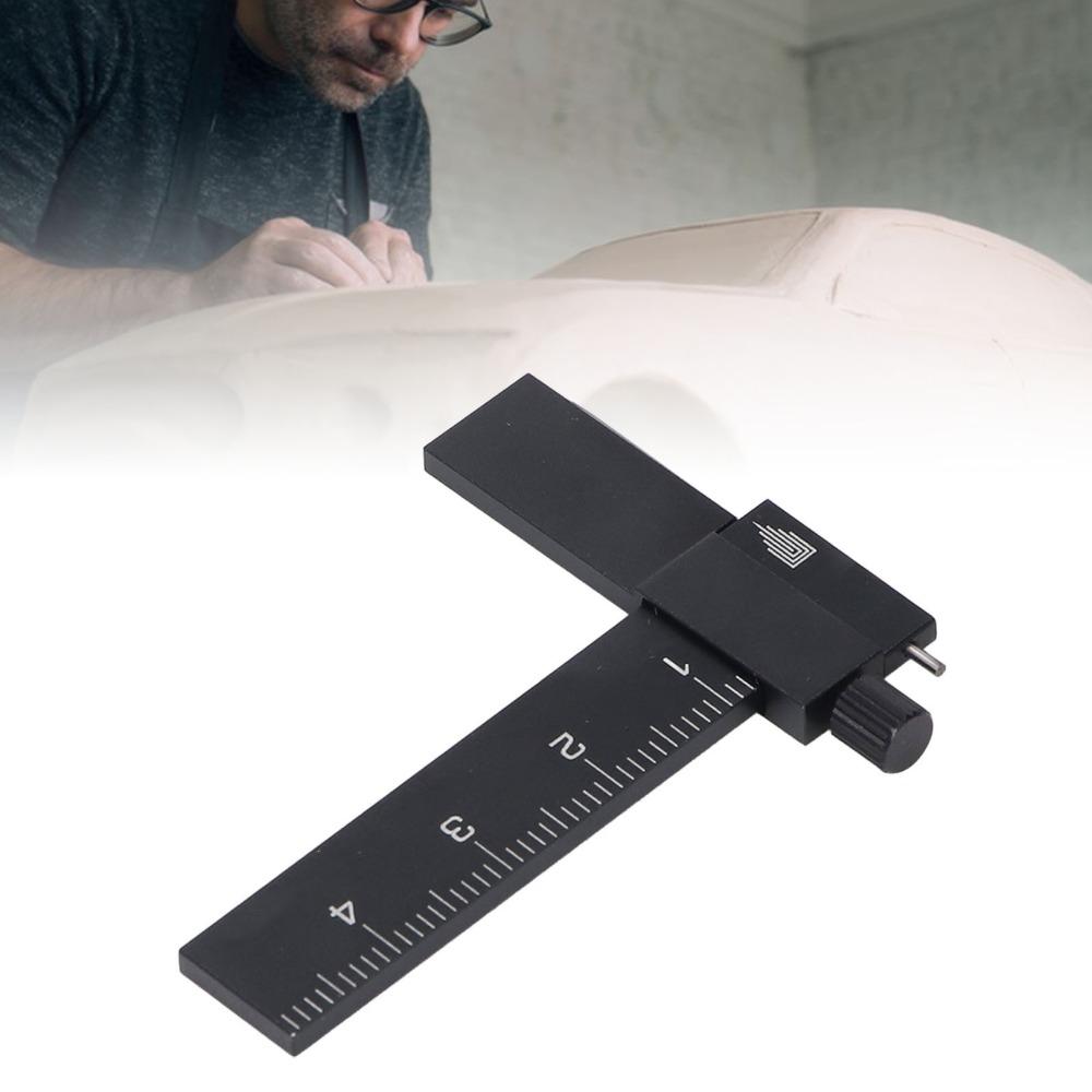 Tungsten Steel Blade Model Carving Ruler Aluminum Alloy Adjustable Scribing Ruler  Model Crafting