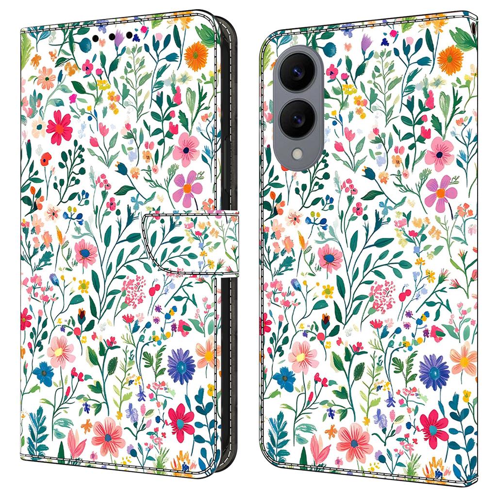 For Samsung Galaxy S25 Edge Case Wallet Stand Pattern Printing PU Leather Flip Phone Cover