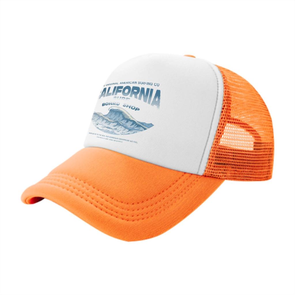 California Surf Shop Trucker Hat Breathable Mesh Baseball Cap Adjustable Outdoor Style