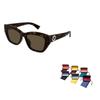 Gucci Original Design Acetate Plastic Irregular Sunglasses Women's Tortoiseshell