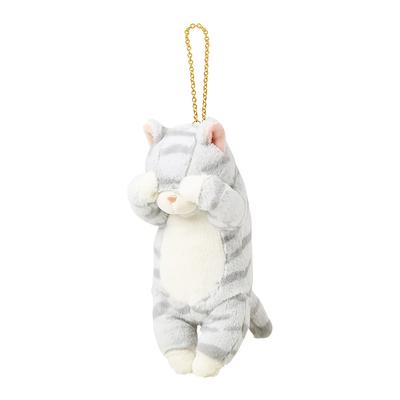 Mascot Pouch, Necked, Mammalian Tabby (Total Length: Approx. 20cm), Cute Accessory Case, 97122-72