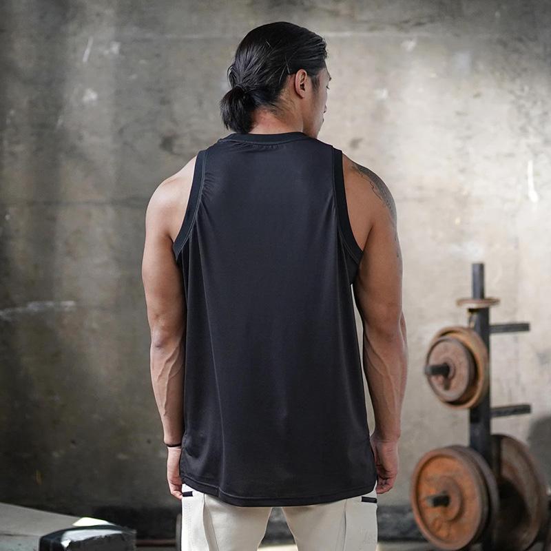 Muscleguys Fashion Handsome Youth Pop Street Wear Sports Comfortable Fitness Vests Summer Men’s Breathable Workout Tank Tops