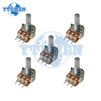 10PCS WH148 15mm/20mm 6pin Dual-gang Potentiometer 10K 1K 2K 5K 20K 50K 100K 250K 1M Variable Resistor for Audio Volume Control