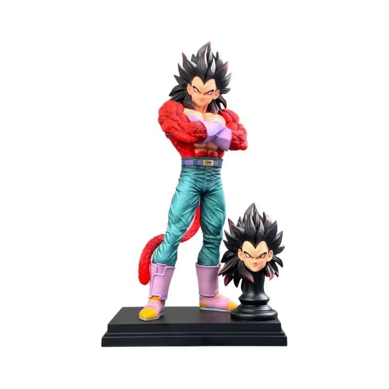 In Stock 30cm Jt Anime Dragon Ball Model Super Saiyan 4 Vegeta Statue Pvc Set Model Plaything Desktop Ornament Figurine Gift