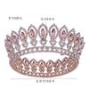 ZGH1212 High Quality Crystal Bridal Princess Tiaras Round Baroque Pageant Crowns Rhinestones Full Crown King Crown