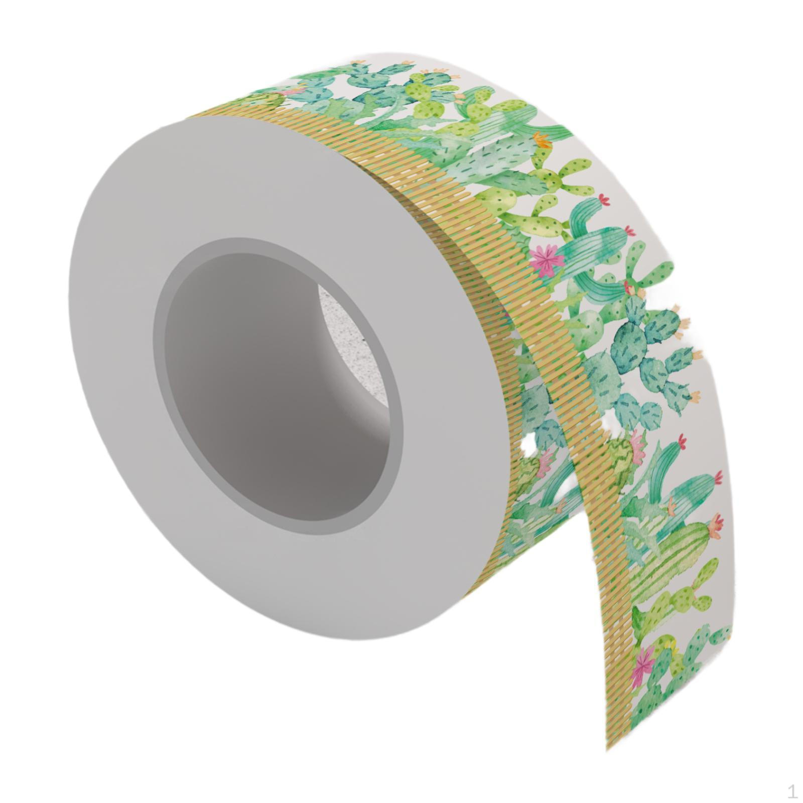 

Бордюр для доски объявлений «Кактусы» с растительными узорами, многоцелевой, красочный, модный, рулонный