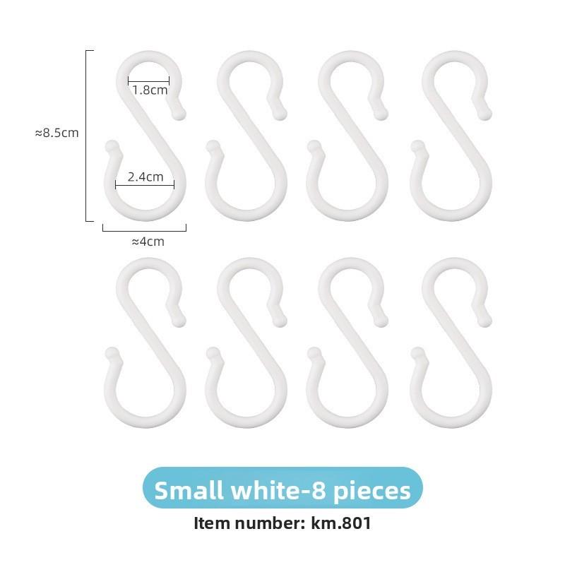 Plastic S Hooks For Home Organization With Double Hooks Load Capacity For Diy Closet Storage