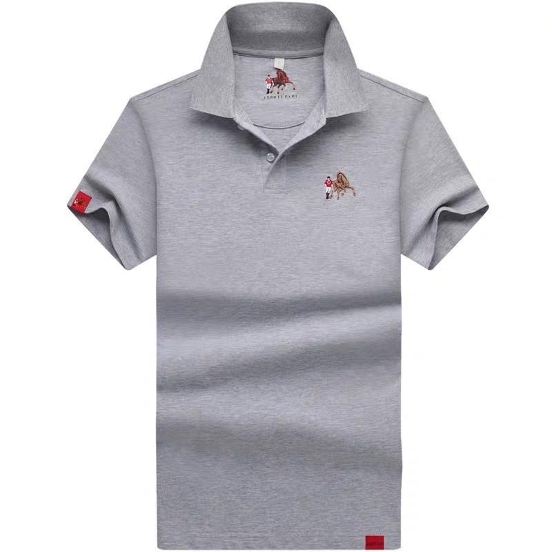TrendHub New Mens Short Sleeve Polo Shirt Mens Embroidered Top Clothes Men's Business Casual Polo Shirt