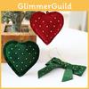 Holiday Gift Wrapping Accessories With Heart Shaped Fabric Decorations For Christmas