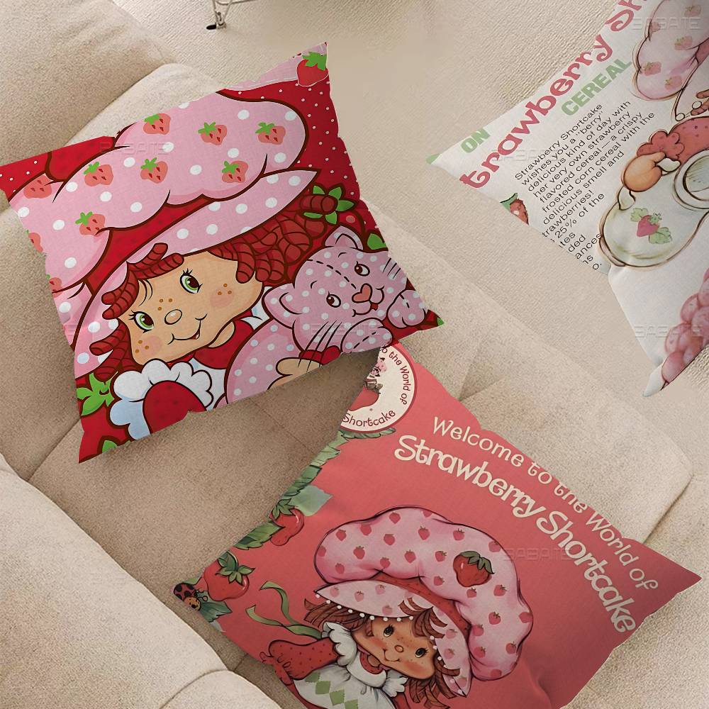 Classic Animation S-Strawberry S-Shortcake Cushion Cover Inches Farmhouse Decor Home Throw Pillow Covers For Couch Decorations
