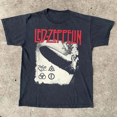T-shirt Vintage Led Zeppelin Streetwear Oversize Larga e Traspirante Adatta per l'Uso Quotidiano