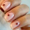 Nude Epoxy Ladybug Nail Tips: Short Rectangle Wearable Nail Art Stickers