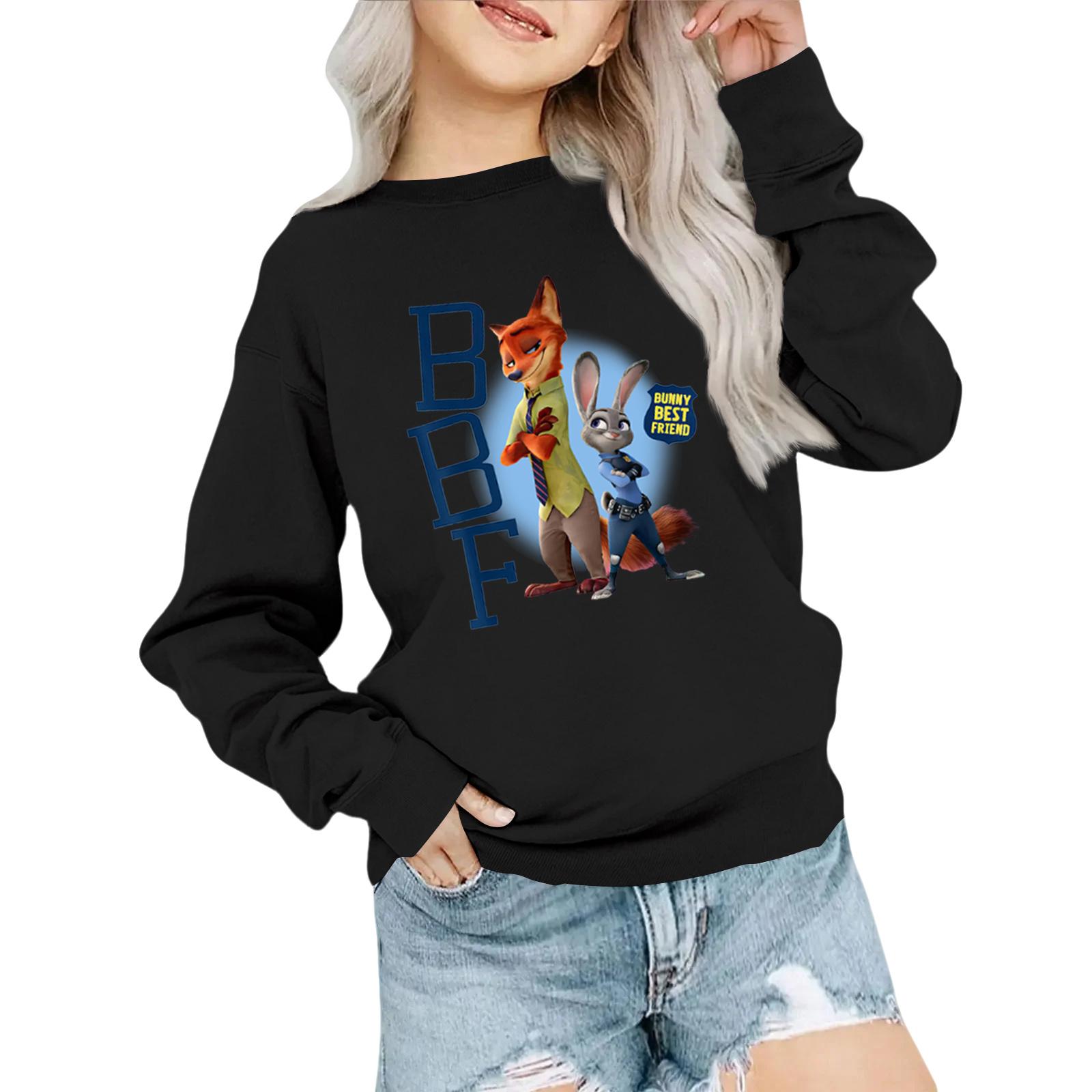 

Детский модный свободный повседневный свитшот с длинными рукавами и принтованным воротником 100