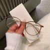 Luxury Brand Round Myopia Glasses Blue Light Blocking Eyeglasses Women Men Prescription Near Sight Glasses Diopter