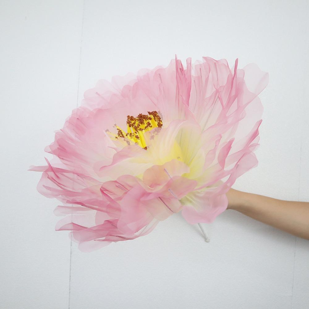 

50см Крупномасштабный Искусственный Цветок из Марли Гигантские Пионы Головка Цветка для Свадебной Вечеринки Аксессуары розовый