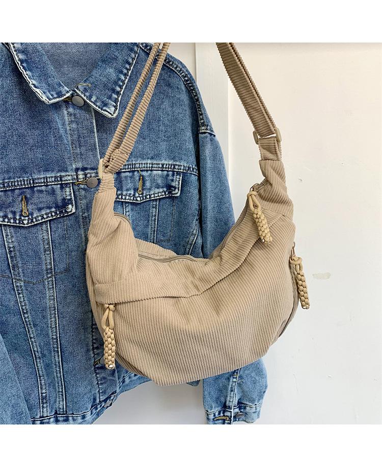 2025 Spring New Simple Large-capacity Messenger Bag Female Student Small Satchel Sports Versatile Backpack Dumpling Bag