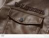 Men's Autumn/Winter PU Leather Motorcycle Jacket, Lapel, Plus Velvet, Trendy Large Size