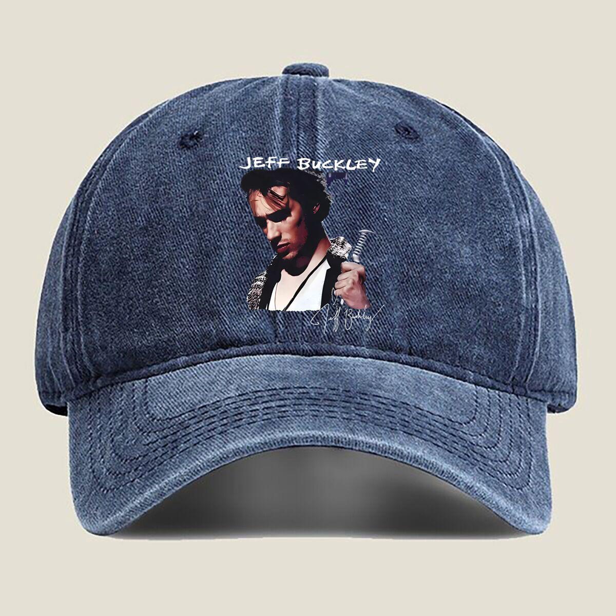 

Jeff Buckley Portrait Fashion Washed Baseball Cap Outdoor For Womens Unisex Female Beach Dad Hat Hip Hop One Size темно-синий