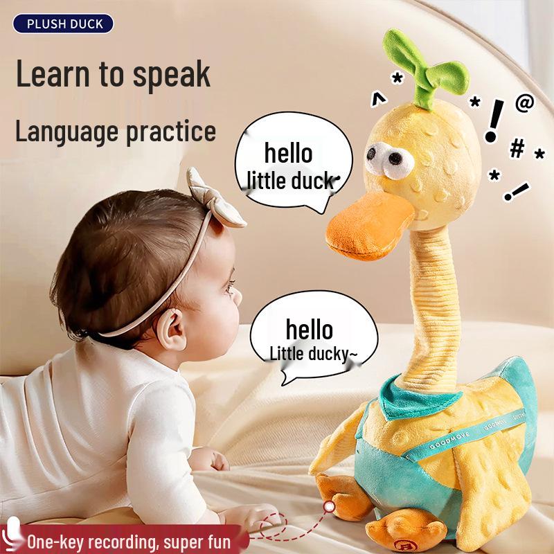 Talking Plush Duck Baby Toy - Mimicry Doll for Infants & Toddlers, Soothing Birthday Gift