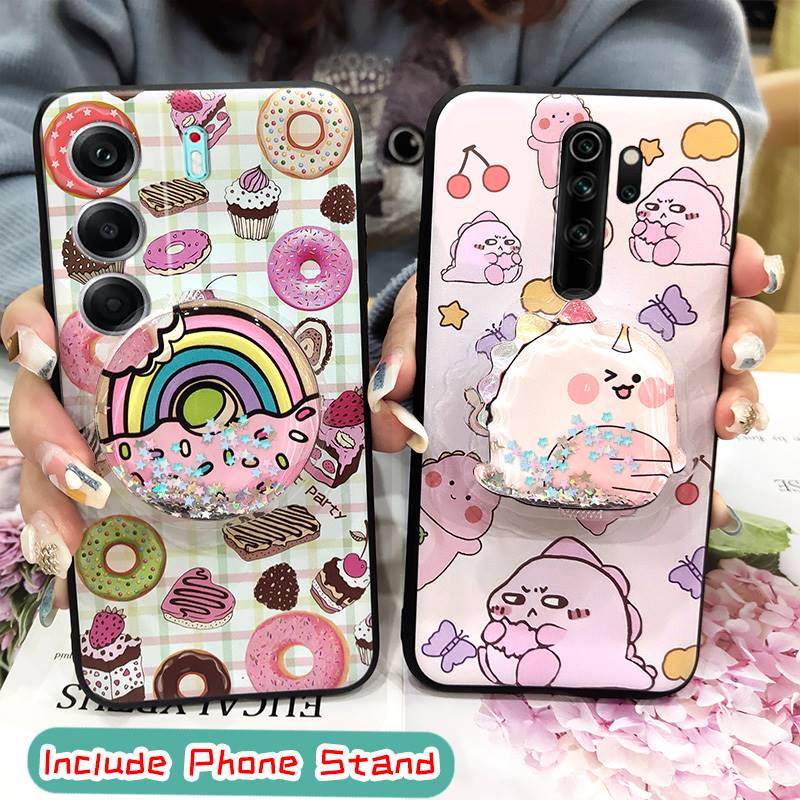 Cartoon Durable Phone Case For Tecno Camon40 4G/CM5 Waterproof Back Cover Soft Case Skin feel silicone Glitter Quicksand