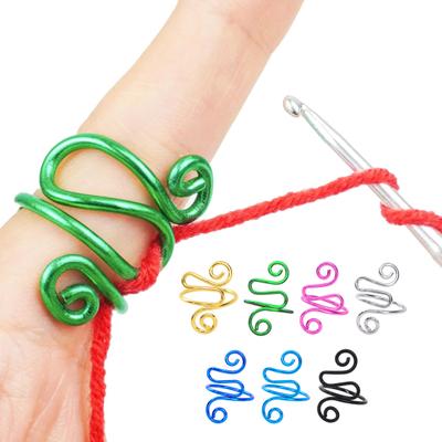 Crochet Ring Flexible Adjustable Crochet Tension Ring Yarn Tension Control Ring for Crocheters Knitters