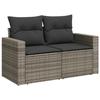VidaXL Salon de Jardin avec Coussins 11 pcs, Canapés de Terrasse, Ensemble de Meubles de Patio, Mobilier d'Extérieur, Gris 3256529