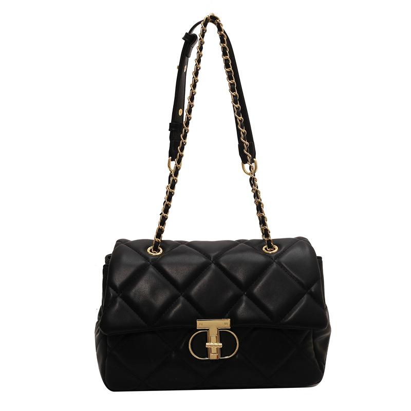 

Rhombus Chain Bag, Shoulder Small Square Bag, Women s Bag, New Messenger Bag. чёрный