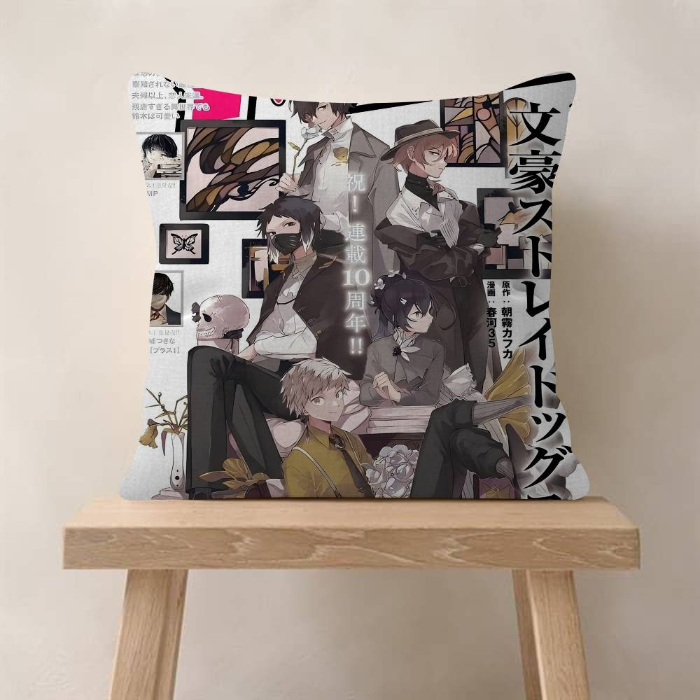 Anime BBungo SStray DDogs Pillow Anime Pillow Sofa Bed Head Pillow Cover Cushion Cover Fashion