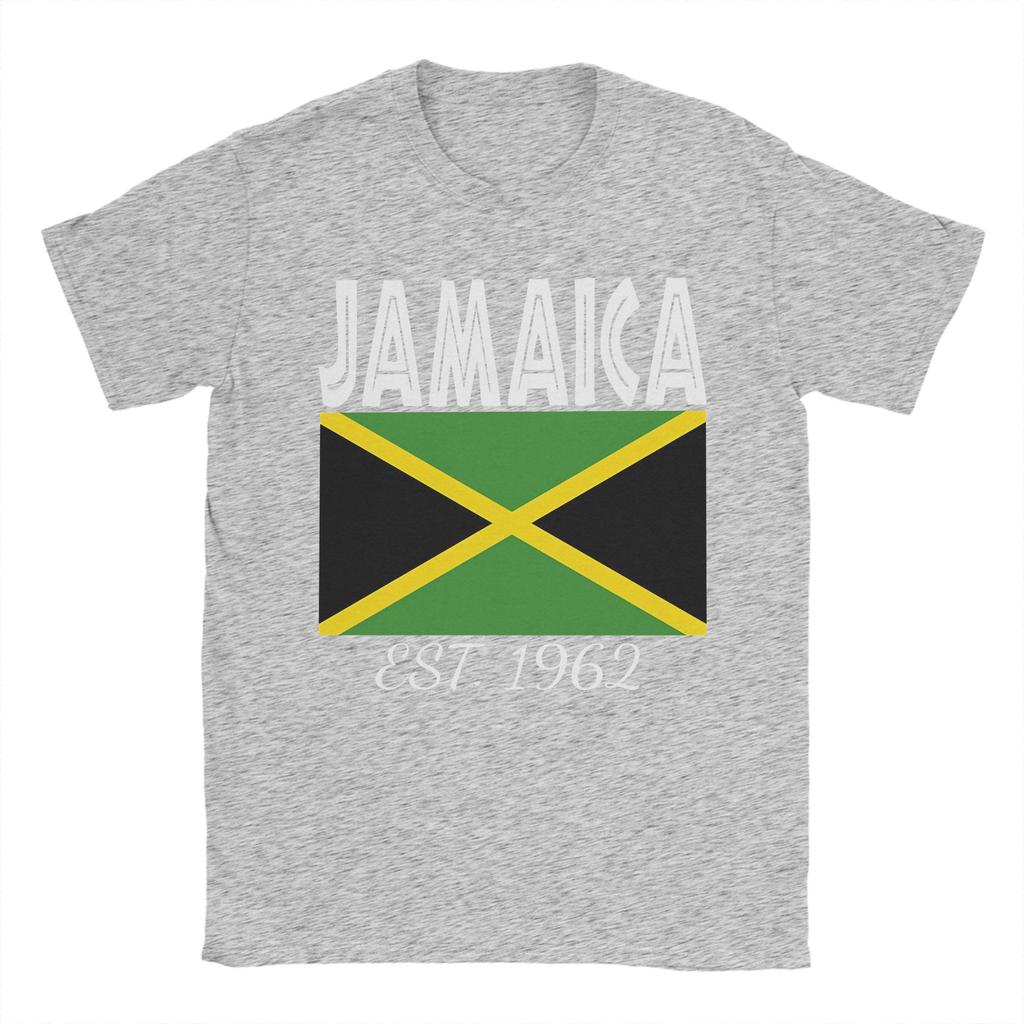 Jamaica EST 1962 Independence Pride Flag of Jamaica TShirt Summer  Vintage T Shirts Cotton Tee Shirt For Unisexs Casual Top Tees