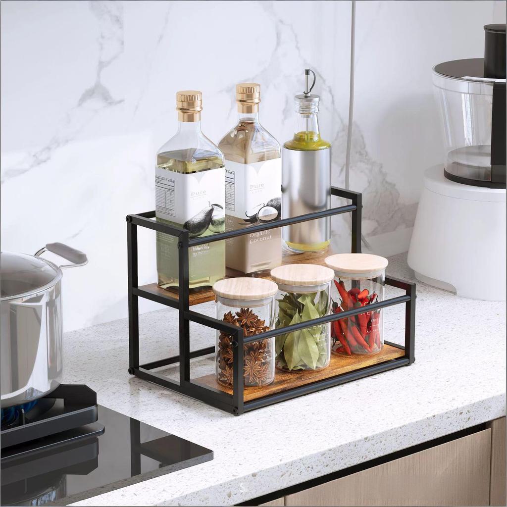 Wooden Wine Rack With Metal Frame For Home Bar Storage And Vintage Decor