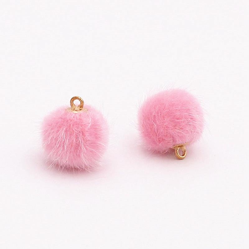 DIY Ornament Accessories 10pcs Key Ring Accessories Clothing Hair Accessories Earrings Eardrops Accessories Pendant Materials Mink Fur Ball