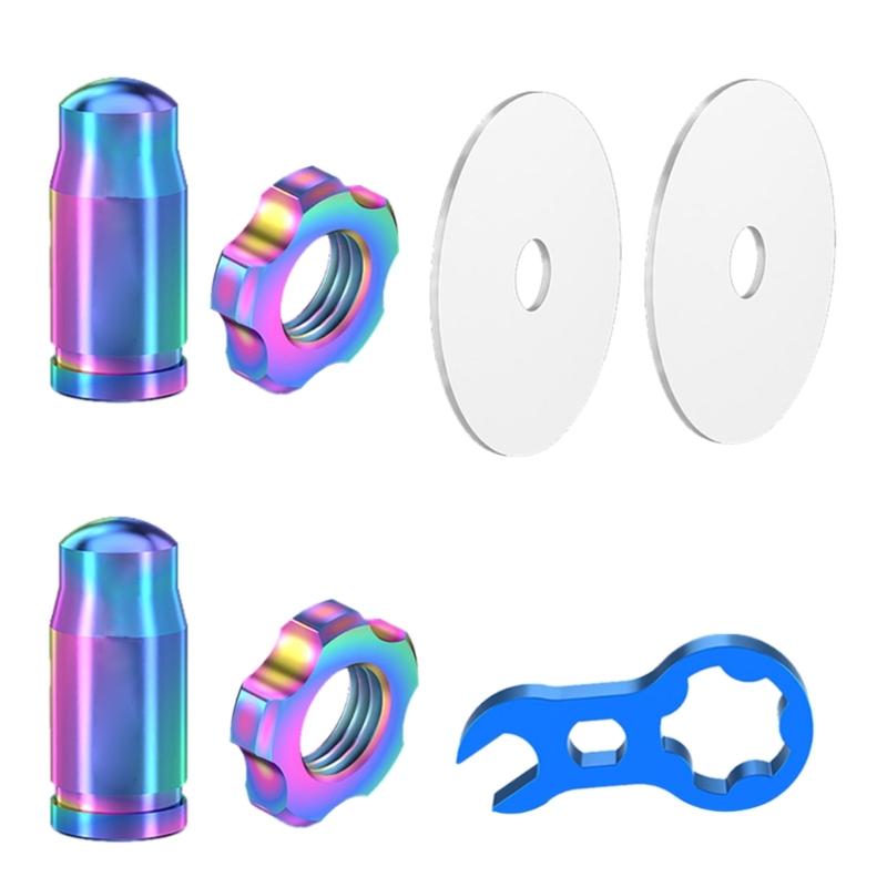 Titaniums Alloys Bike Tires Caps Air Dust Cover Road Bike Tires Valves Stem Caps Mountain Bike Air Valves Dust Caps