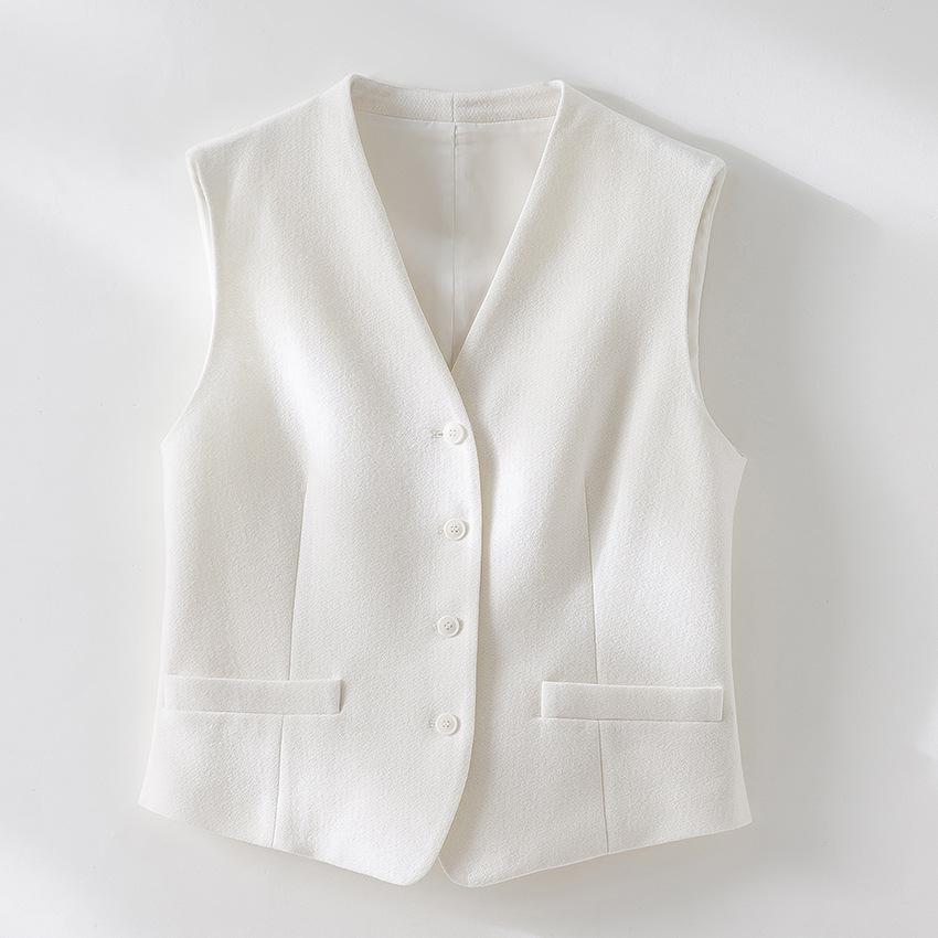 

Women s Pure Wool V-Neck Slimming Suit Jacket - High-End, Versatile, Simple, Perfect for Early Spring Commutes Small