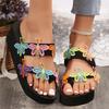 Fashion Tassels Decor Wedge Sandals for Women Summer 2025 Clip Toe Chunky Platform Slippers Woman Fashion Thick Sole Beach Flip Flops