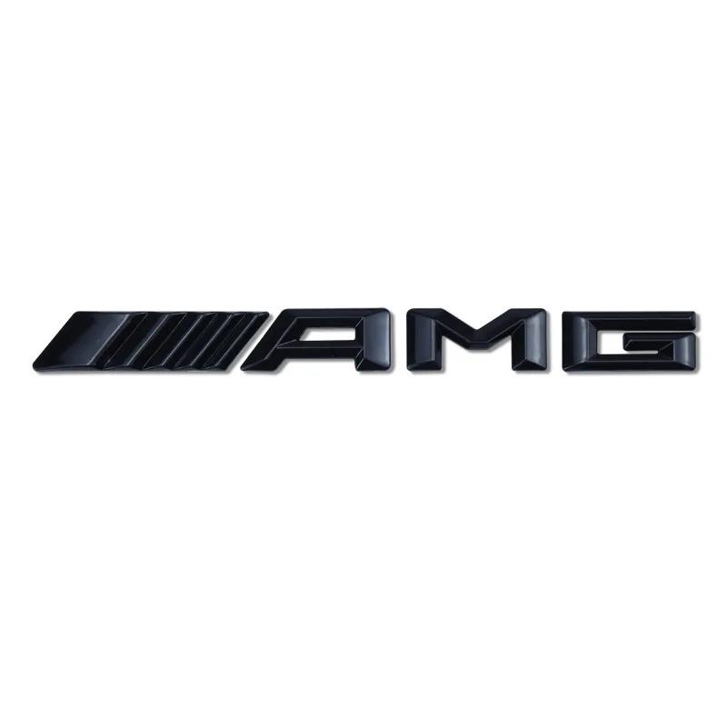 

Car Sticker Metal Car 3d Rear Letter Emblem Trunk Sticker for Mercedes benz AMG C E S GLE CLC Class W204 W203 W205 W124 W221 W21 чёрный