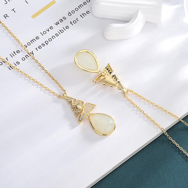 Gold-Plated S925 Sterling Silver Hetian Jade Christmas Tree Necklace for Women - Fashionable Clavicle Chain Jewelry Gift