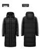 Unisex White Duck Down Jacket - Classic Three-Stripes, Hooded, Warm Outerwear for Students (Autumn/Winter).