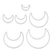White Plastic Moon for Dream Catcher DIY Projects, Suitable for Artisanal and Creation Home Decorating